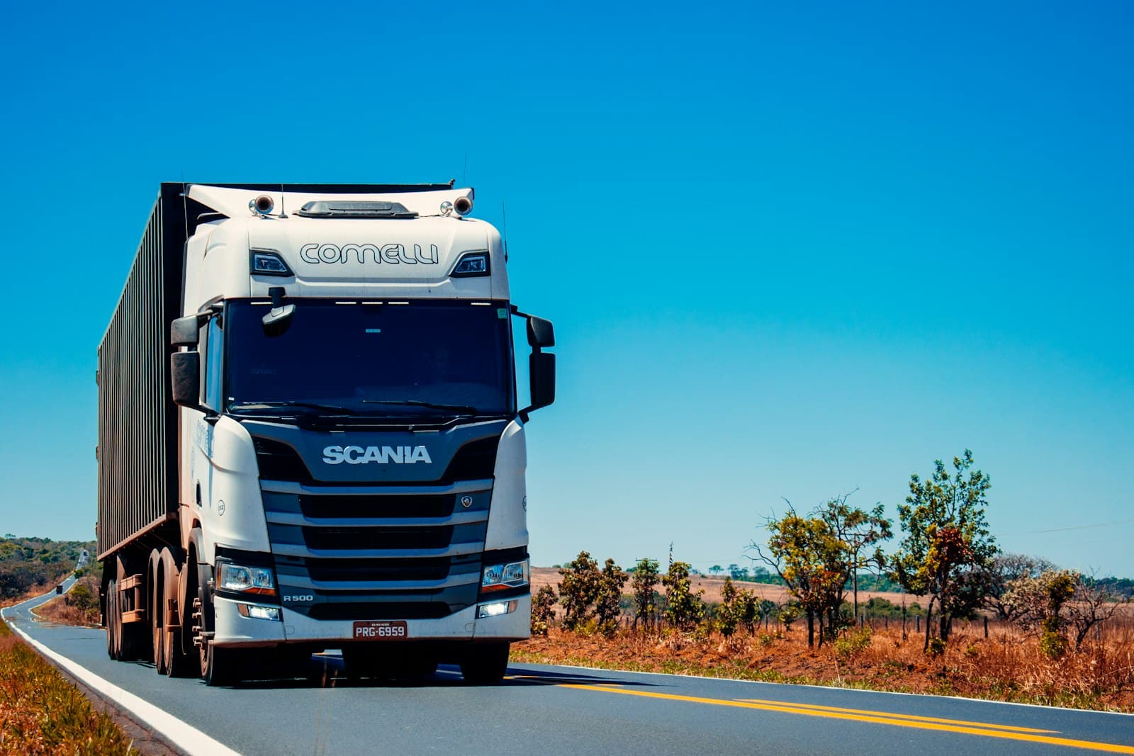 Heavy truck on an open highway